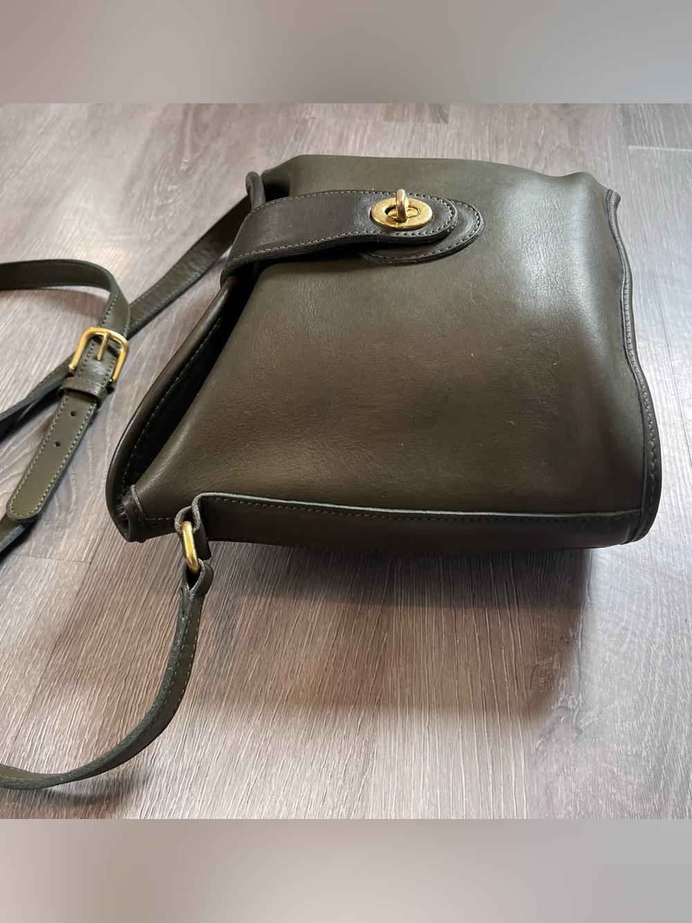 Vintage Coach Olive Green Nottingham #9948 - Picture 2 of 12
